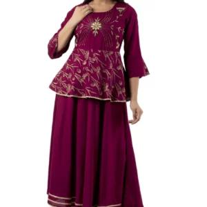 GL Fashion Rayon Red Handwork Kurti