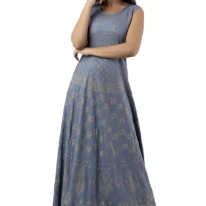 GL Fashion women Rayon Gray Gown Kali