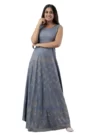 GL Fashion women Rayon Gray Gown Kali