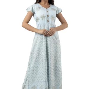 GL Fashion women Rayon Blue Sky Gown