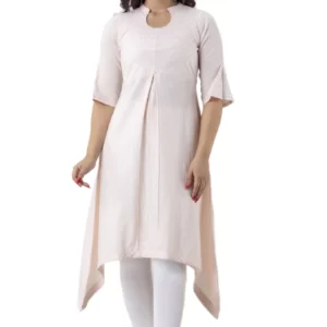 GL Fashion women Cotton Light Pink Kurti