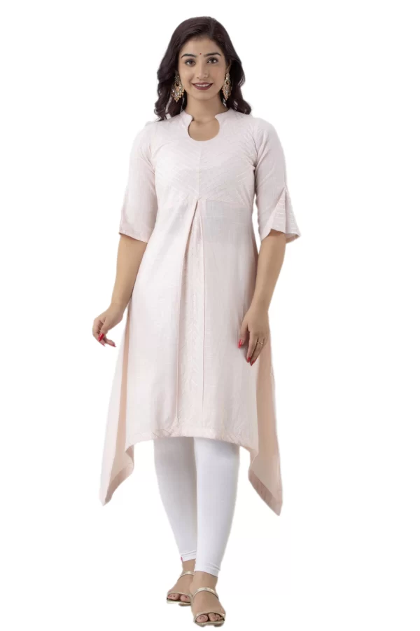 GL Fashion women Cotton Light Pink Kurti