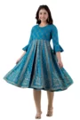 GL Fashion Women Printed Anarkali Kurta (Blue)