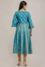 GL Fashion Blue Color Anarkali Printed Rayon Gown…