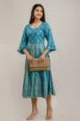 GL Fashion Blue Color Anarkali Printed Rayon Gown…